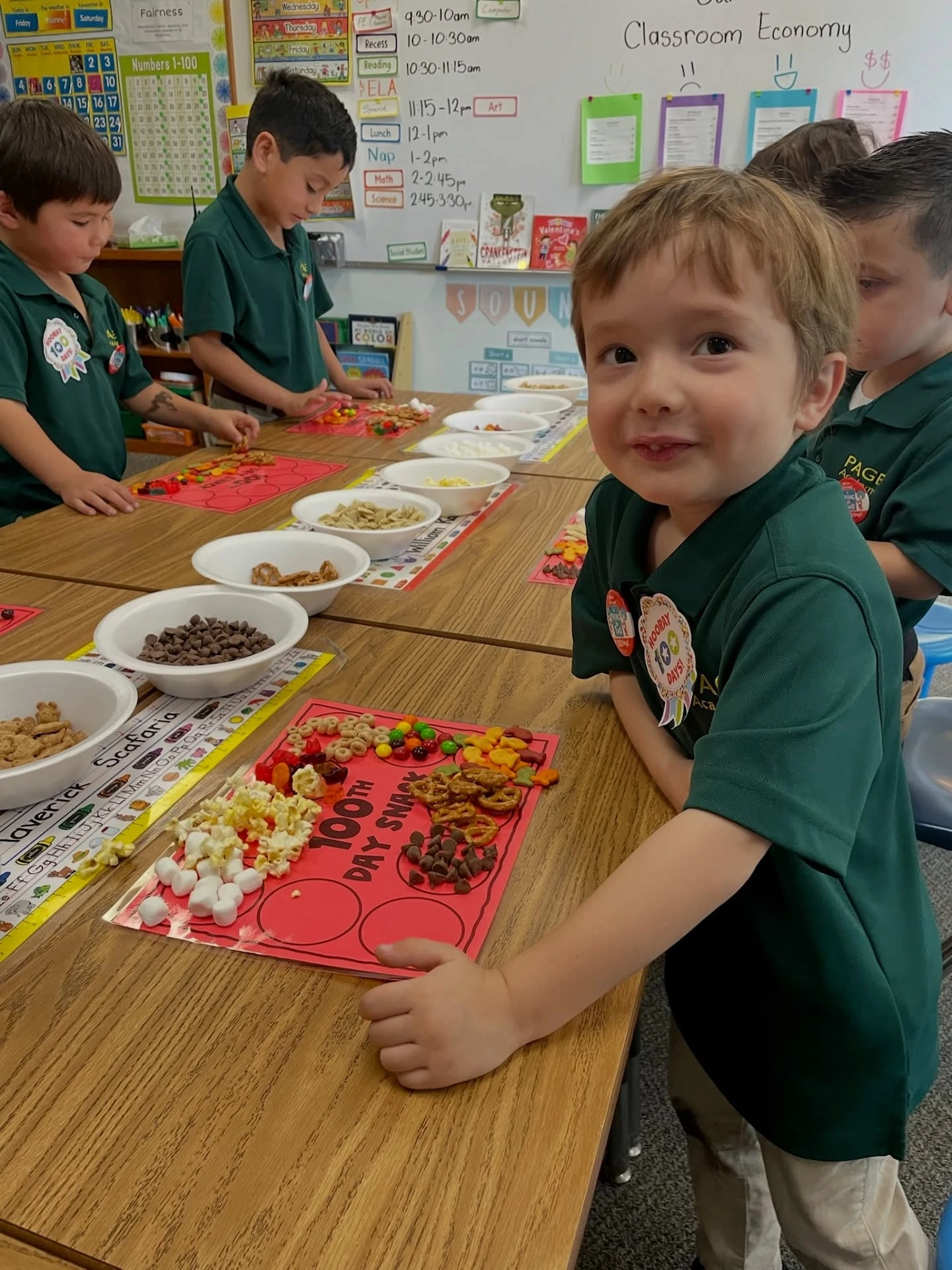 Young Page Academy student smiling during a classroom activity